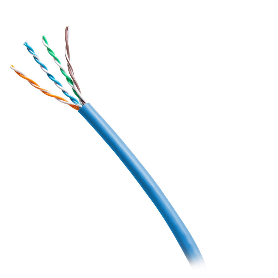 1000ft (304.8m) TAA-Compliant Cat6a Bulk Unshielded (UTP) Ethernet Network Cable with Solid Conductors-Riser CMR-Rated - Blue