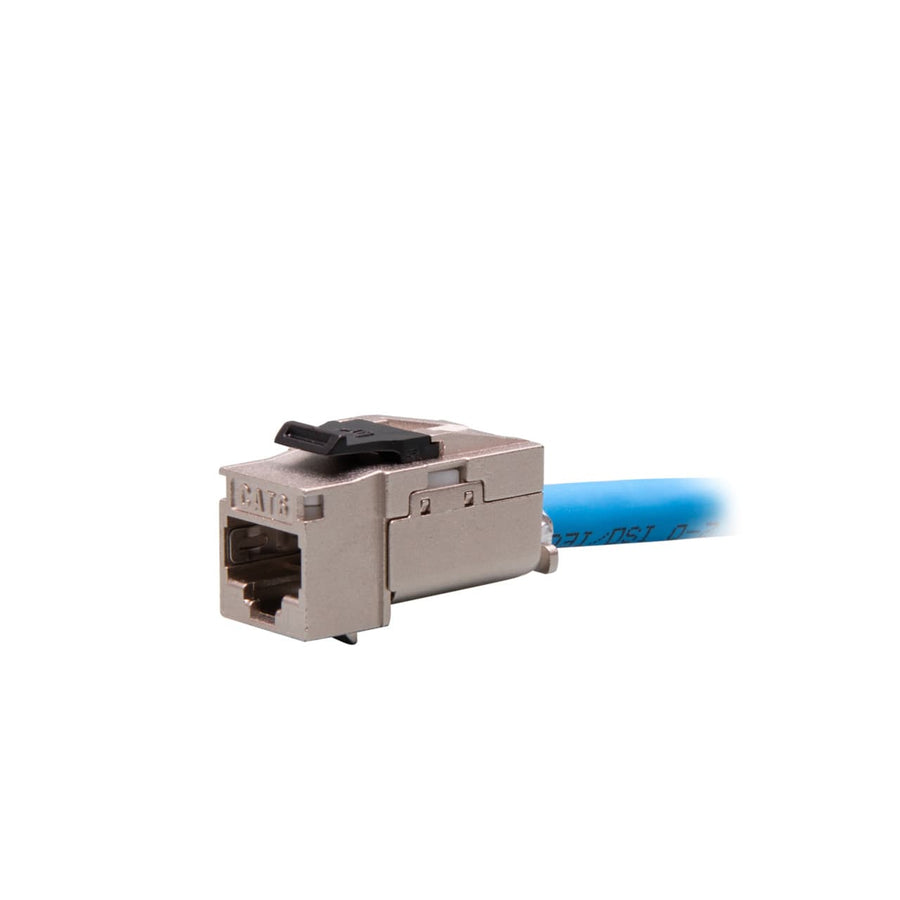 90° Cat6 RJ45 UTP Shielded Keystone Jack - Silver