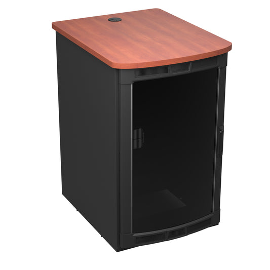 BGR-19SA27MDK-E0 - Middle Atlantic - BGR19SA27MDKE0 Rolling Presentation Rack with Biltmore Cherry Top