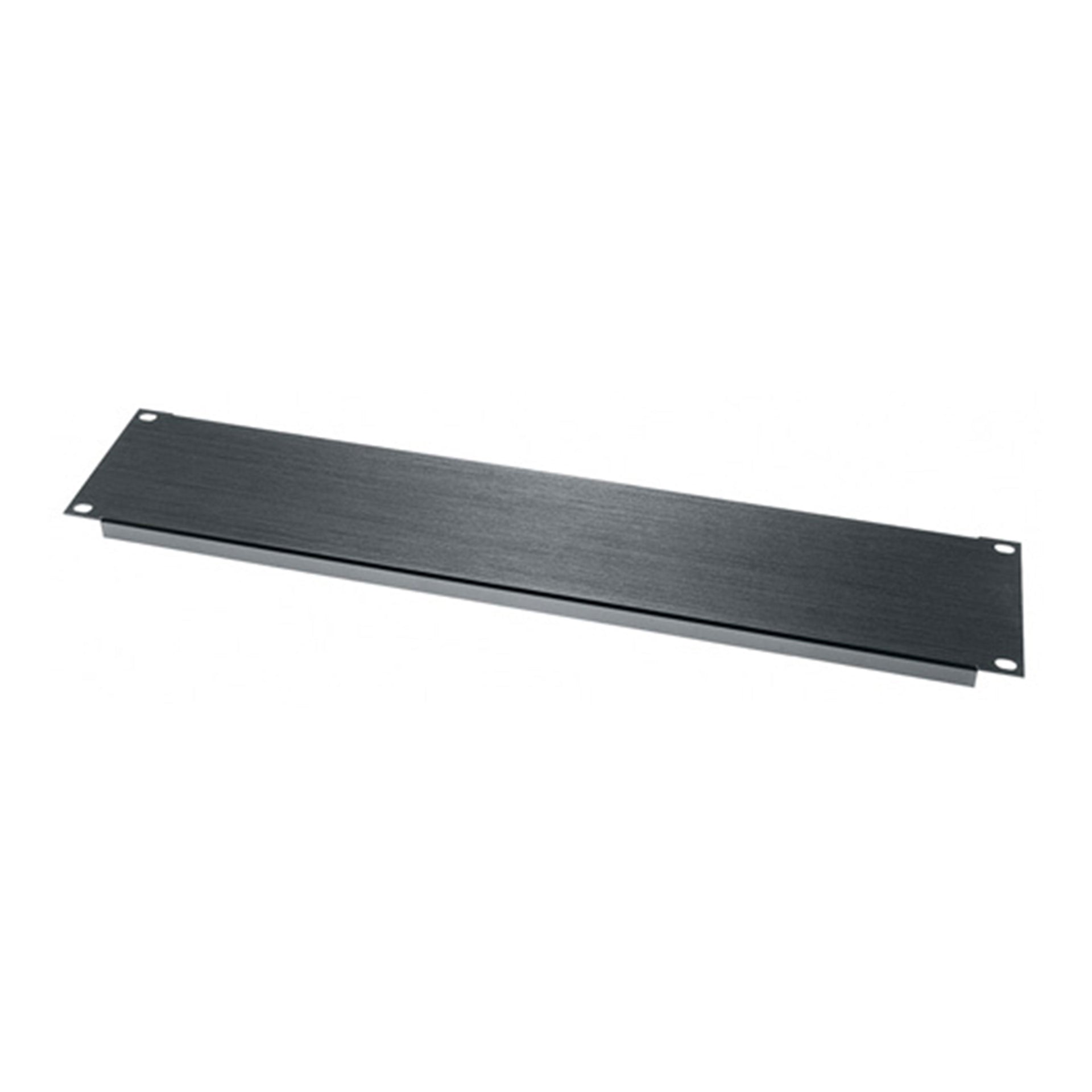 BL2 - Middle Atlantic - 2 RU Flanged Blank Rack Panel Black Brushed and Anodized Aluminum