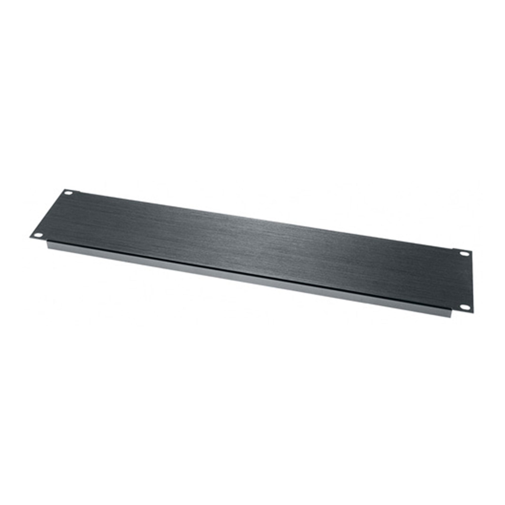 BL2 - Middle Atlantic - 2 RU Flanged Blank Rack Panel Black Brushed and Anodized Aluminum