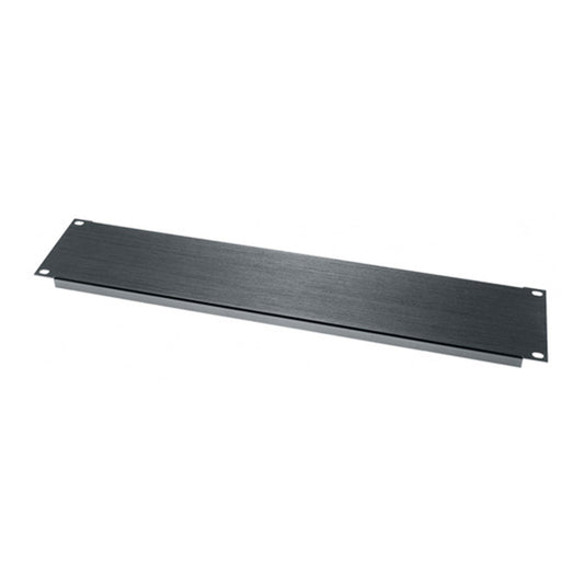 BL2 - Middle Atlantic - 2 RU Flanged Blank Rack Panel Black Brushed and Anodized Aluminum