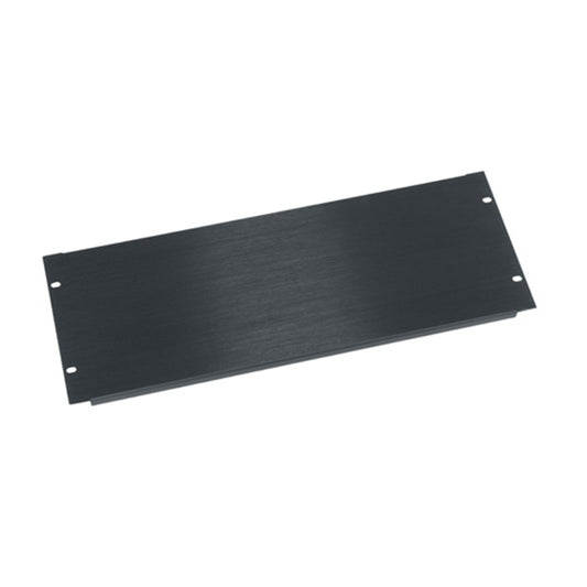 BL4 - Middle Atlantic - 4 RU Flanged Blank Rack Panel Black Brushed and Anodized Aluminum