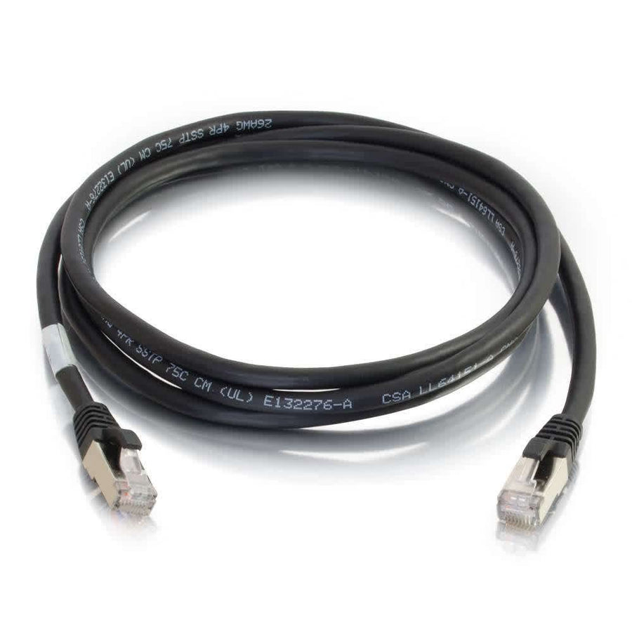 6ft (1.8m) Cat6a Snagless Shielded STP Ethernet Network Patch Cable - Black