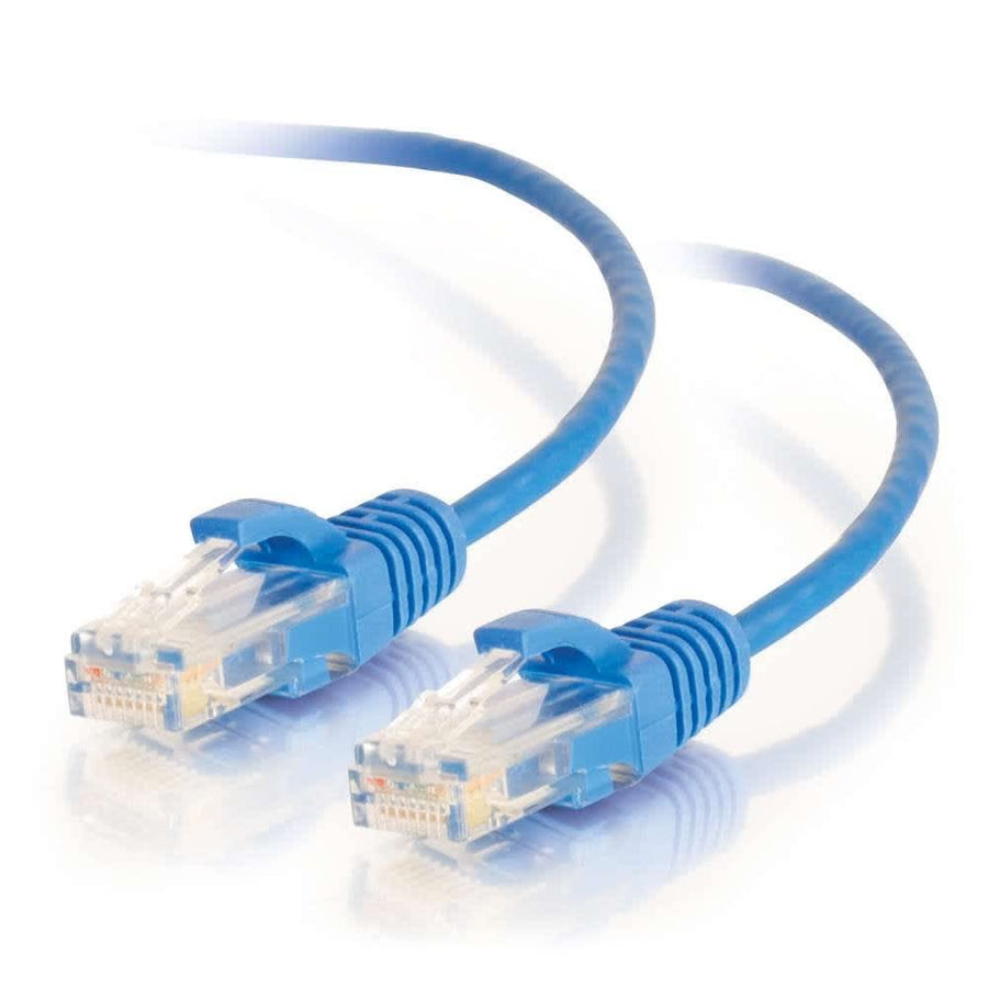 15ft (4.57m) Cat6 Snagless Unshielded UTP Slim Ethernet Network Patch Cable - Blue