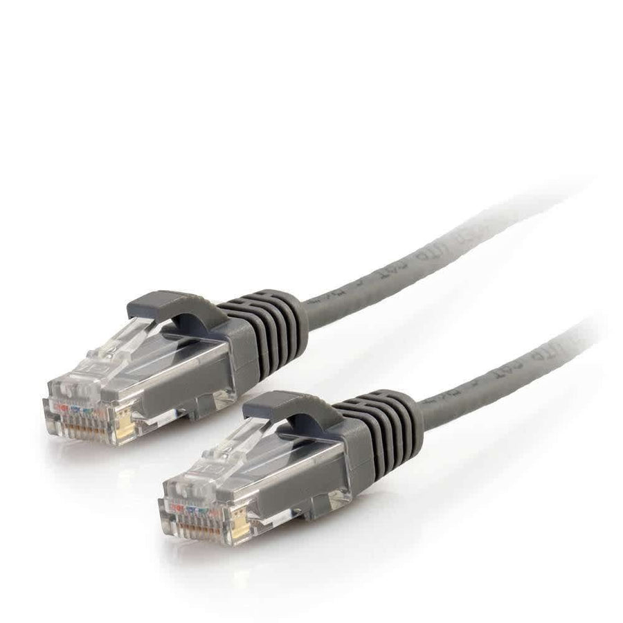 15ft (4.57m) Cat6 Snagless Unshielded UTP Slim Ethernet Network Patch Cable - Gray
