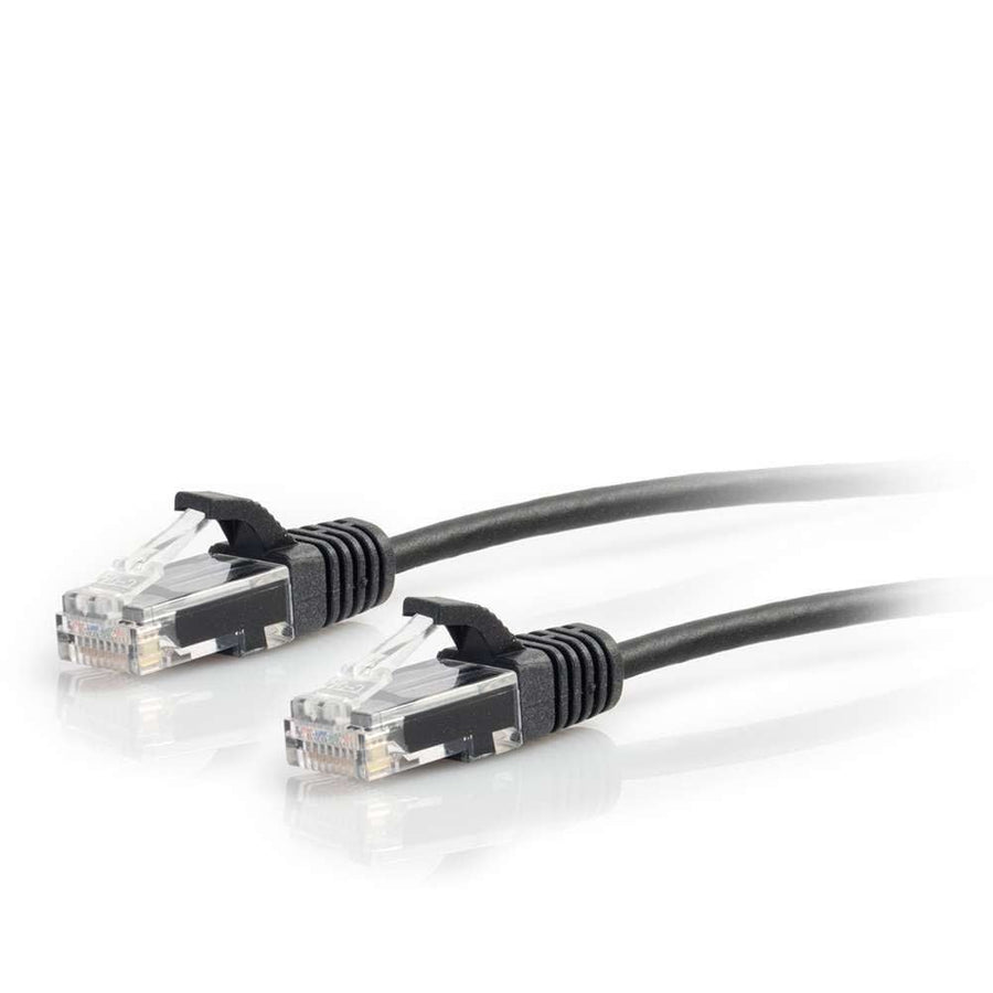 3ft (0.9m) Cat6 Snagless Unshielded UTP Slim Ethernet Network Patch Cable - Black