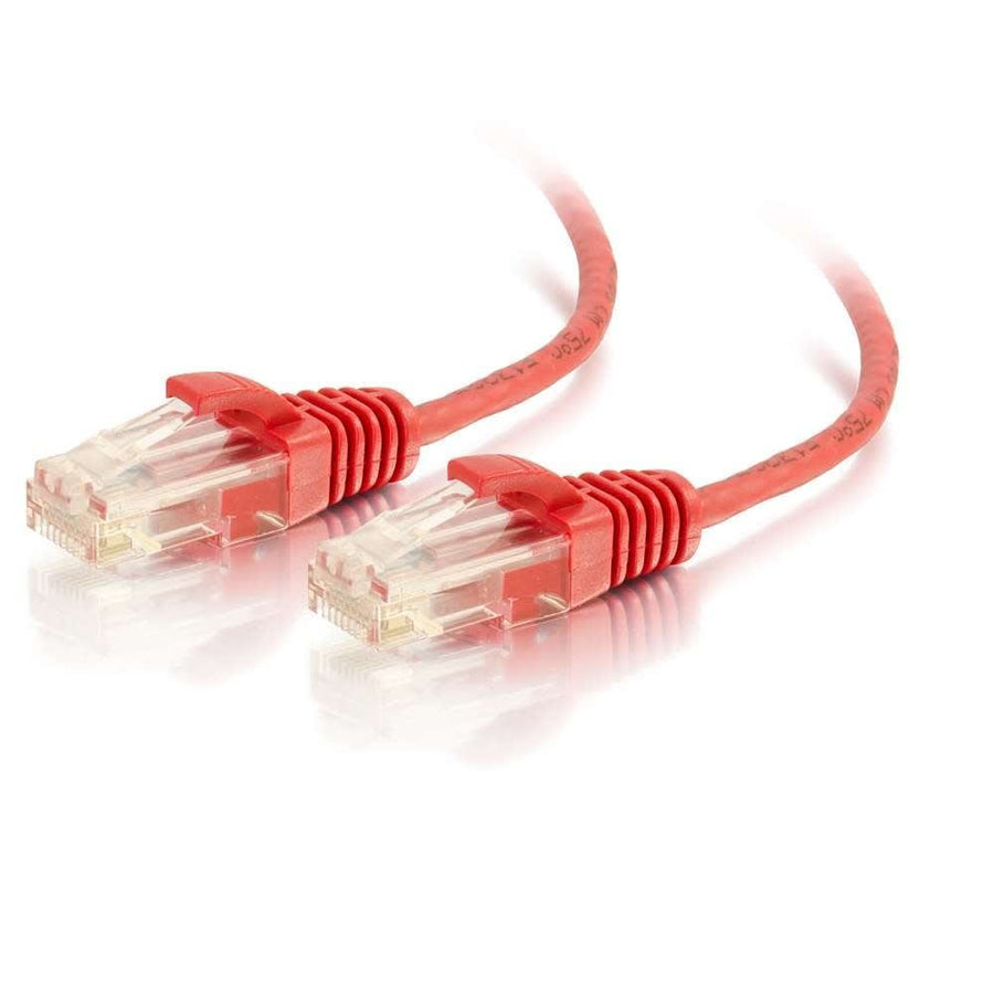 1ft (0.3m) Cat6 Snagless Unshielded UTP Slim Ethernet Network Patch Cable - Red