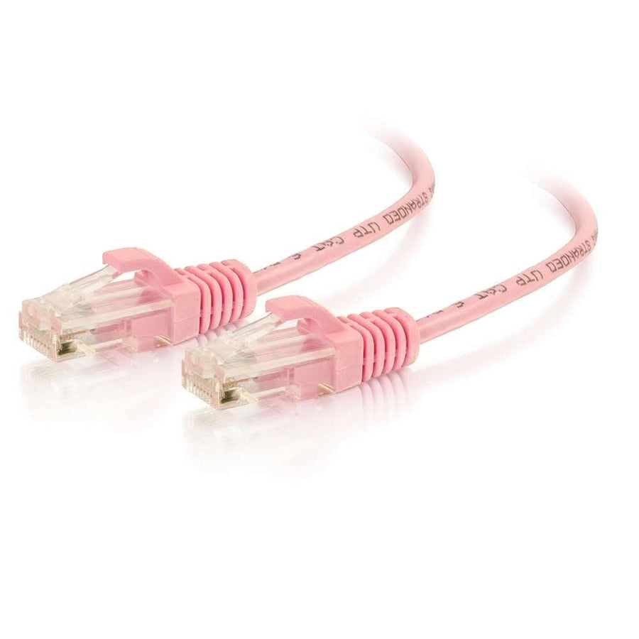 7ft (2.1m) Cat6 Snagless Unshielded UTP Slim Ethernet Network Patch Cable - Pink