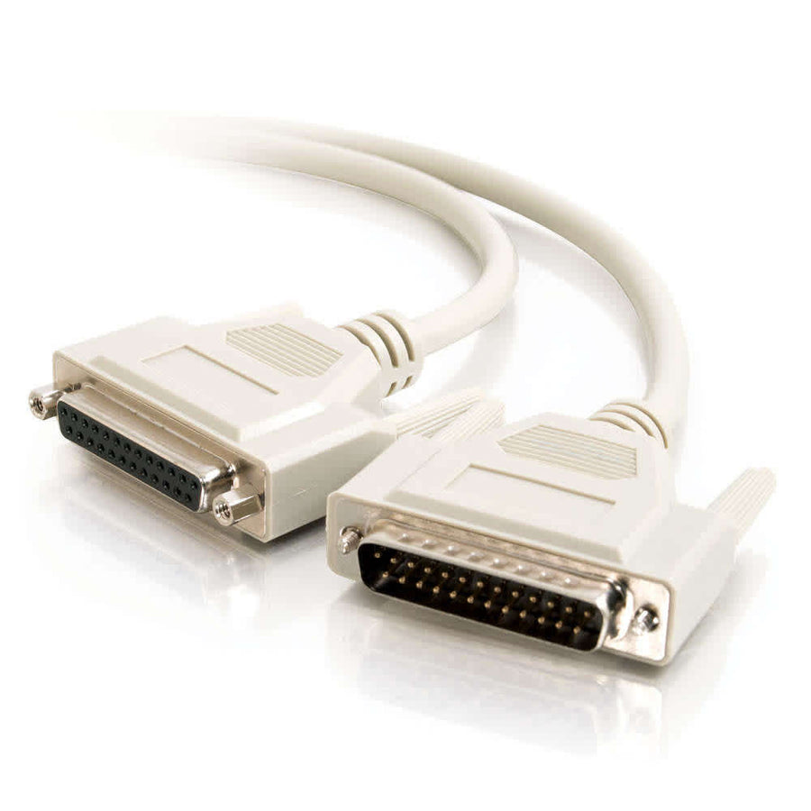 15ft (4.6m) DB25 M/F Serial RS232 Extension Cable