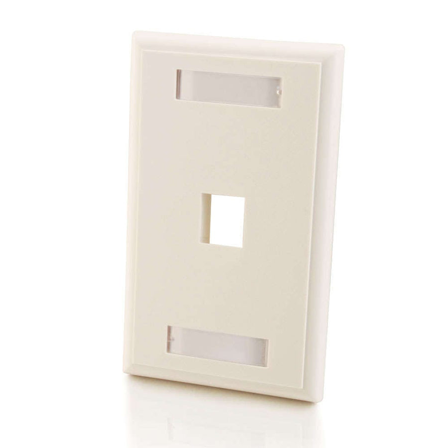 One Keystone Single Gang Wall Plate - White