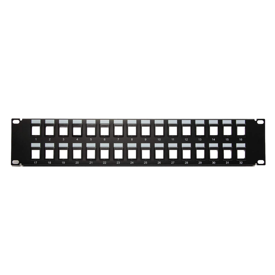 32-Port Blank Keystone/Multimedia Patch Panel