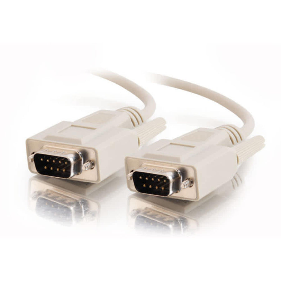 10ft (3m) DB9 M/M Serial RS232 Cable - Beige