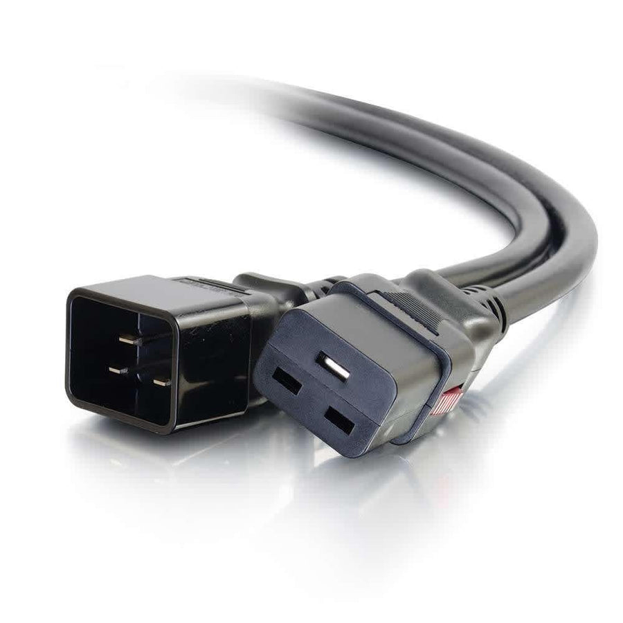 6ft Locking C19 to C20 15A 250V Power Cord Black