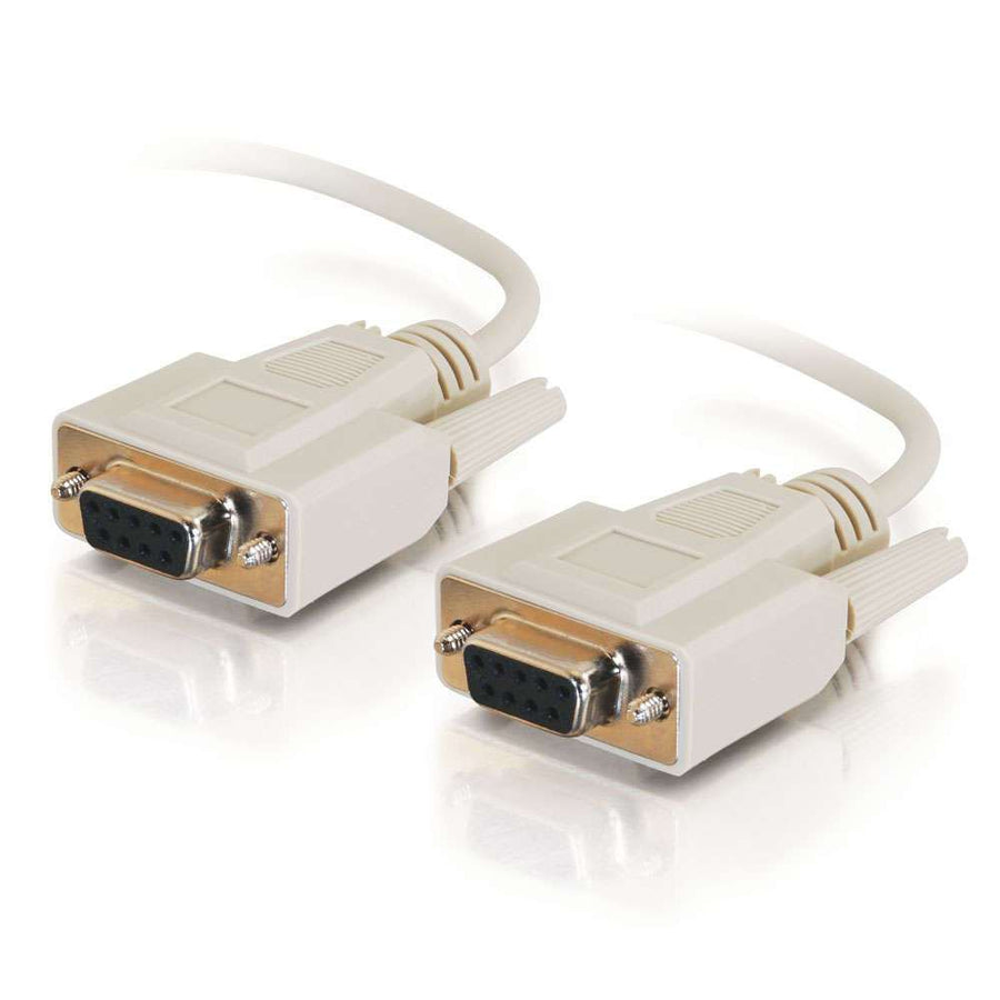 10ft (3m) DB9 F/F Serial RS232 Null Modem Cable - Beige