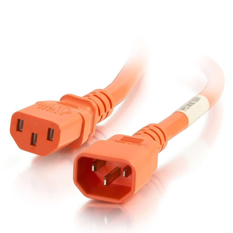 3 ft 14AWG Power Cord (IEC320C14 to IEC320C13) - Orange