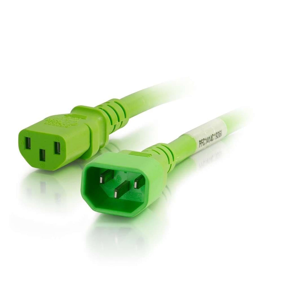 3ft (0.9m) 14AWG Power Cord (IEC320C14 to IEC320C13) - Green
