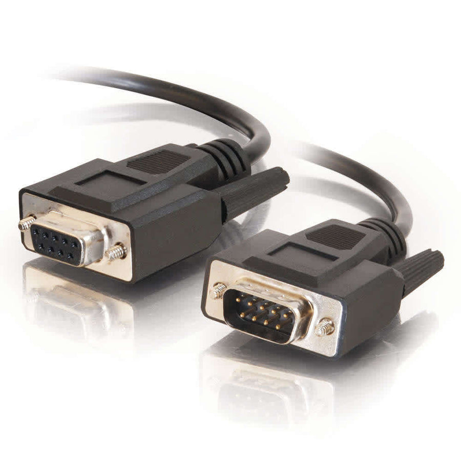 50ft (15.2m) DB9 M/F Serial RS232 Extension Cable - Black