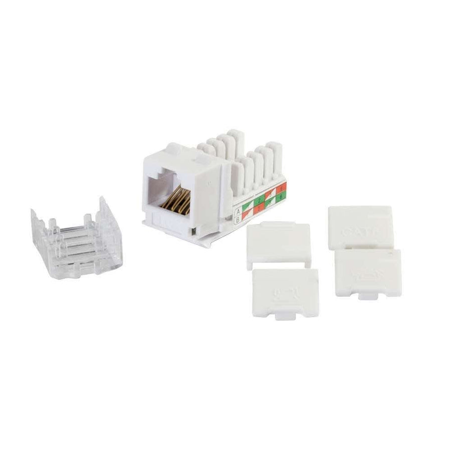 Cat6 RJ45 UTP Keystone Jack - White