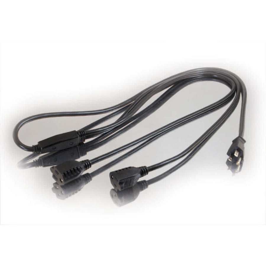 6ft (1.8m) 16 AWG 1-to-2 Power Cord Splitter (1 NEMA 5-15P to 2 NEMA 5-15R)