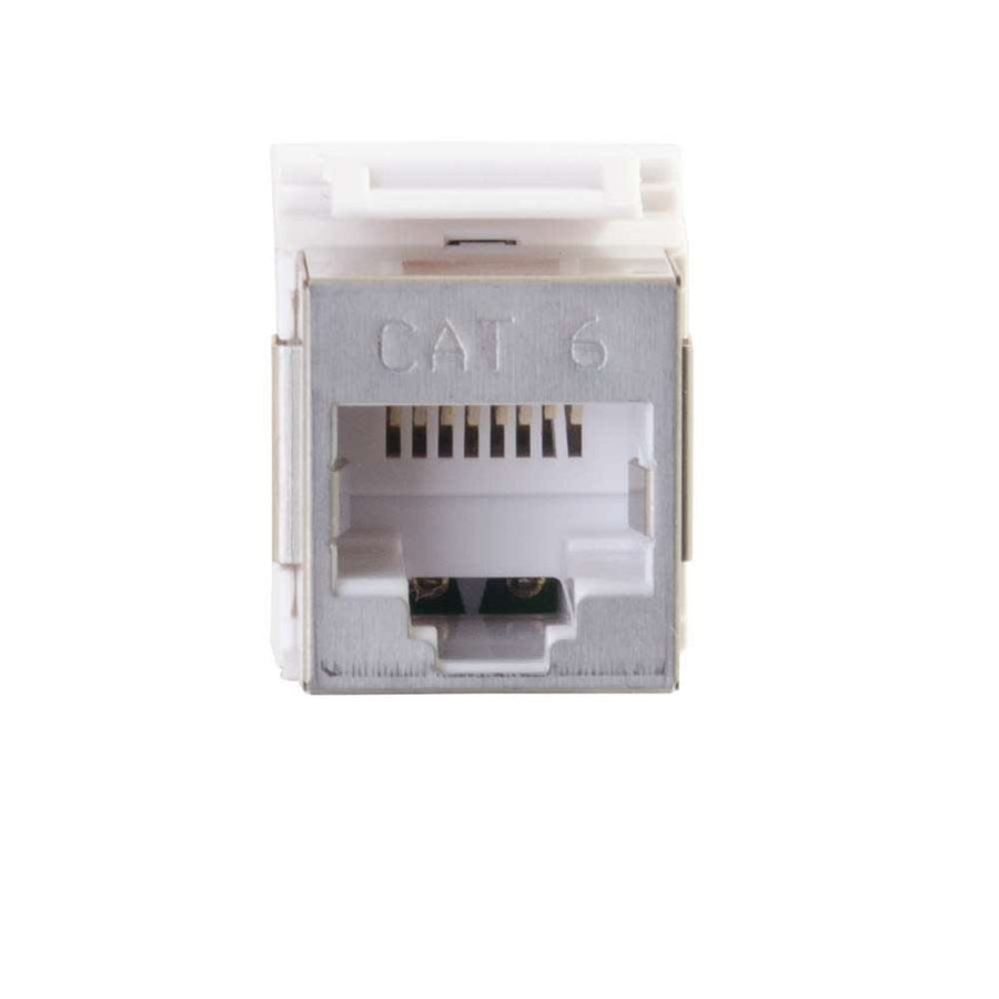 180° Cat6 RJ45 UTP Shielded Keystone Jack - Silver