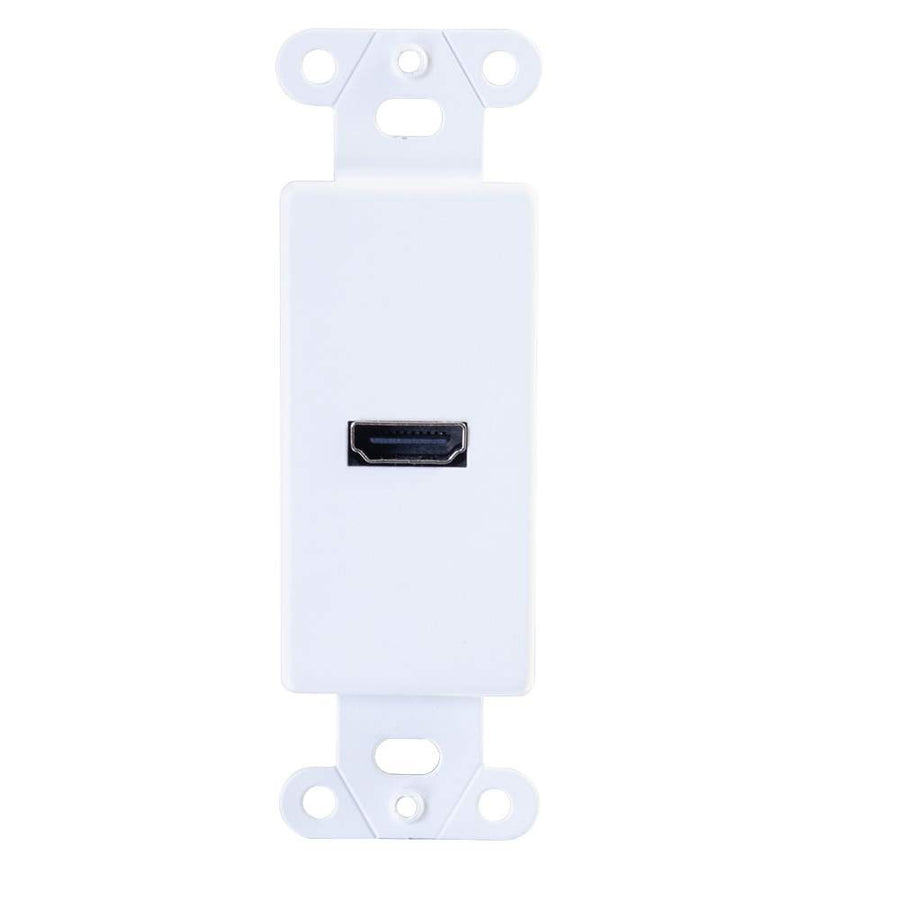HDMI Pass Through Decorative Wall Plate - White
