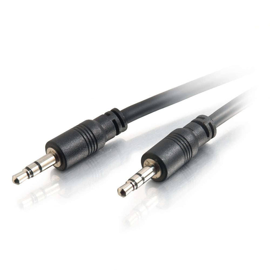 15ft (4.6m) 3.5mm Stereo Audio Cable With Low Profile Connectors M/M - In-Wall CMG-Rated
