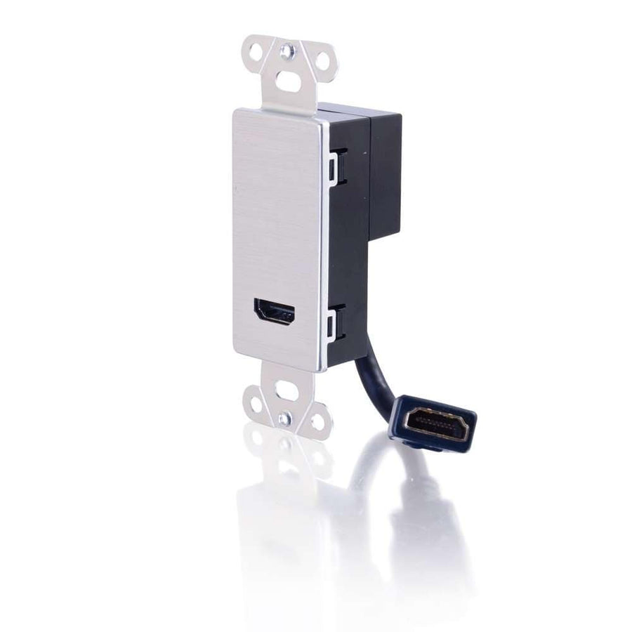 HDMI Pass Through Wall Plate - Aluminum