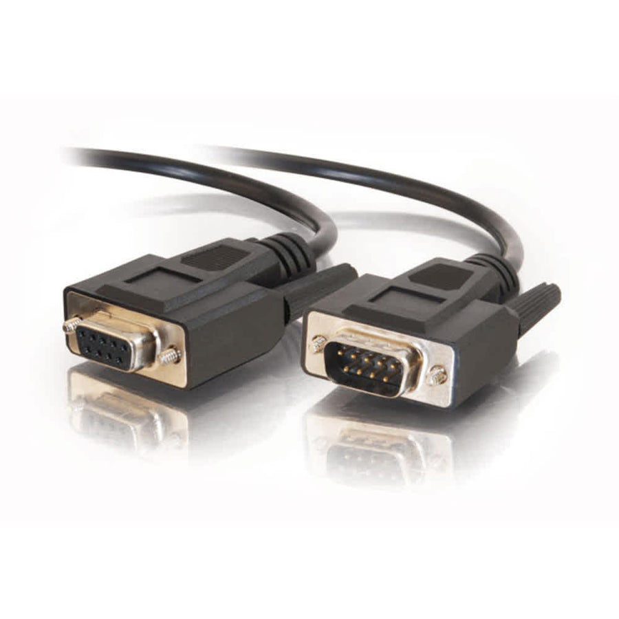 25ft (7.6m) DB9 M/F Serial RS232 Extension Cable - Black