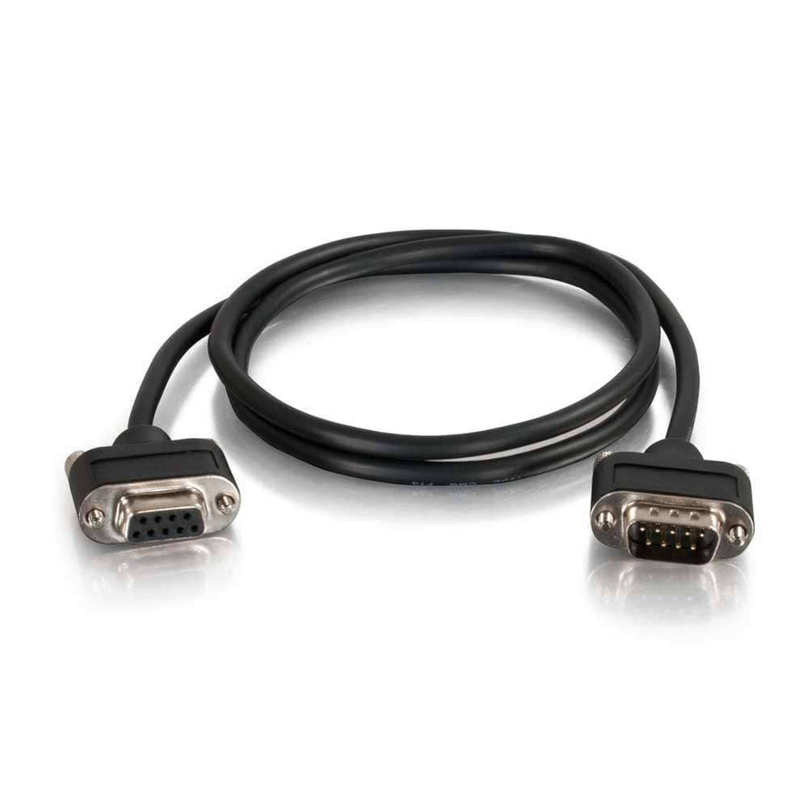 6ft (1.8m) Serial RS232 DB9 Null Modem Cable with Low Profile Connectors M/F - In-Wall CMG-Rated