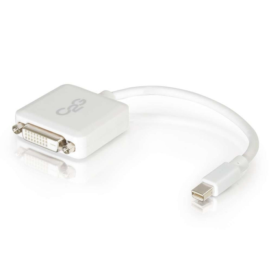 8in Mini DisplayPort™ Male to Single Link DVI-D Female Adapter Converter - White