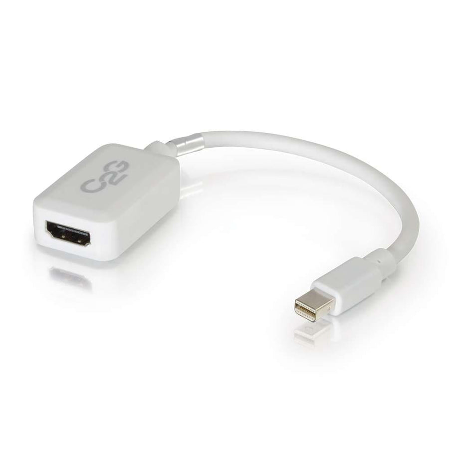 8in Mini DisplayPort Male to HDMI Female Adapter Converter - White