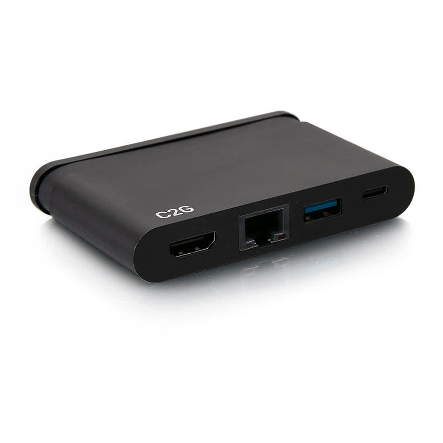 USB-C 4-in-1 Compact Dock with HDMI, USB-A, Ethernet, and USB-C Power Delivery up to 100W - 4K 30Hz