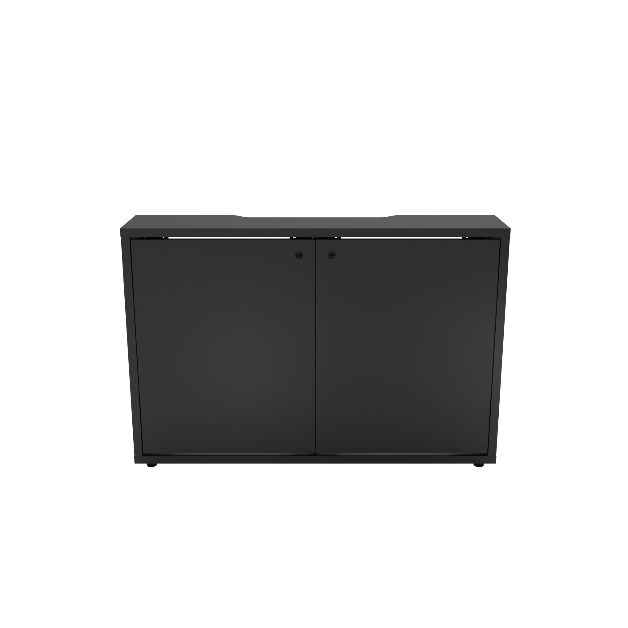 C3K2D1MHA5A5B2ZP01 - Middle Atlantic - C3 Series HPL Woodkit 2 Bay 32 Inches High Wilsonart Black Cabinet and Doors