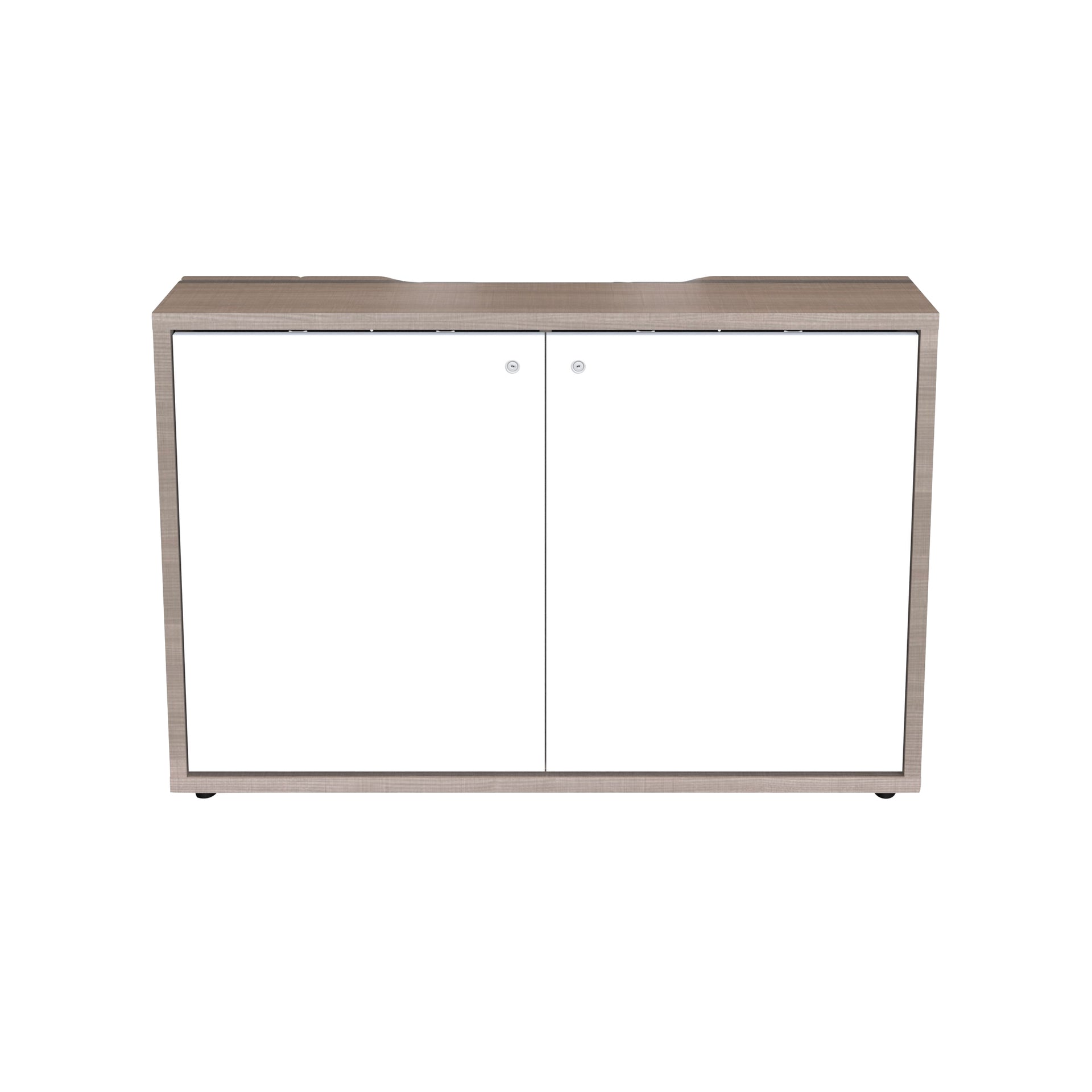 C3K2D1HA0D7ZPLWH - Middle Atlantic - C3 Series HPL Woodkit 2 Bay 32 Inches High 5th Ave Elm with White Gloss Doors