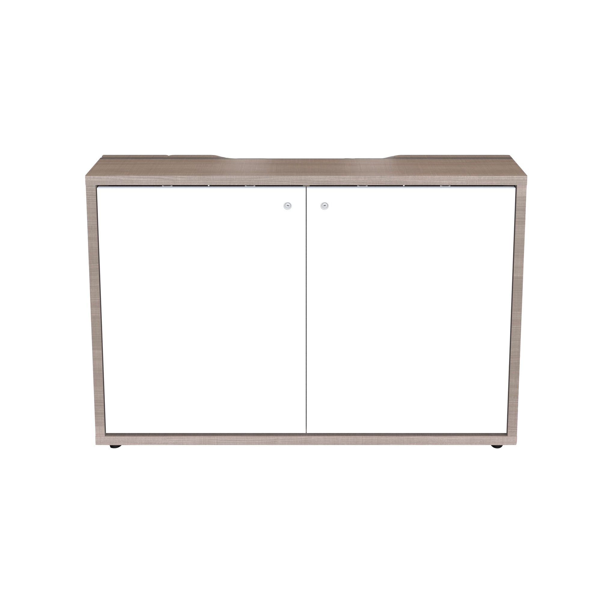 C3K2D1HA0D7ZPLWH - Middle Atlantic - C3 Series HPL Woodkit 2 Bay 32 Inches High 5th Ave Elm with White Gloss Doors