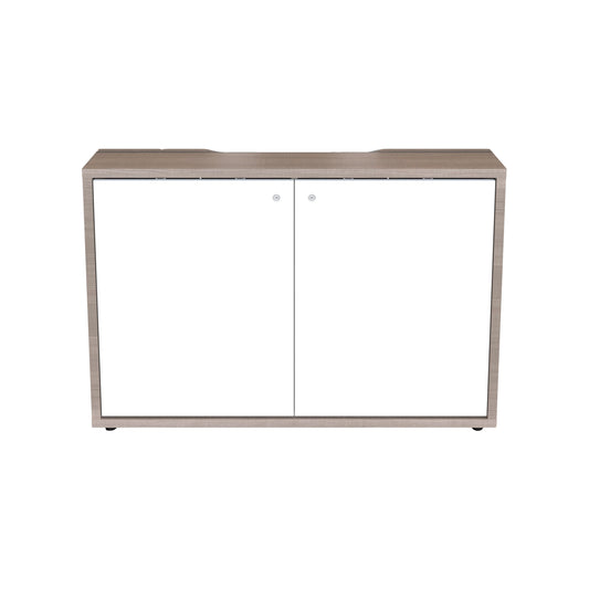 C3K2D1HA0D7ZPLWH - Middle Atlantic - C3 Series HPL Woodkit 2 Bay 32 Inches High 5th Ave Elm with White Gloss Doors