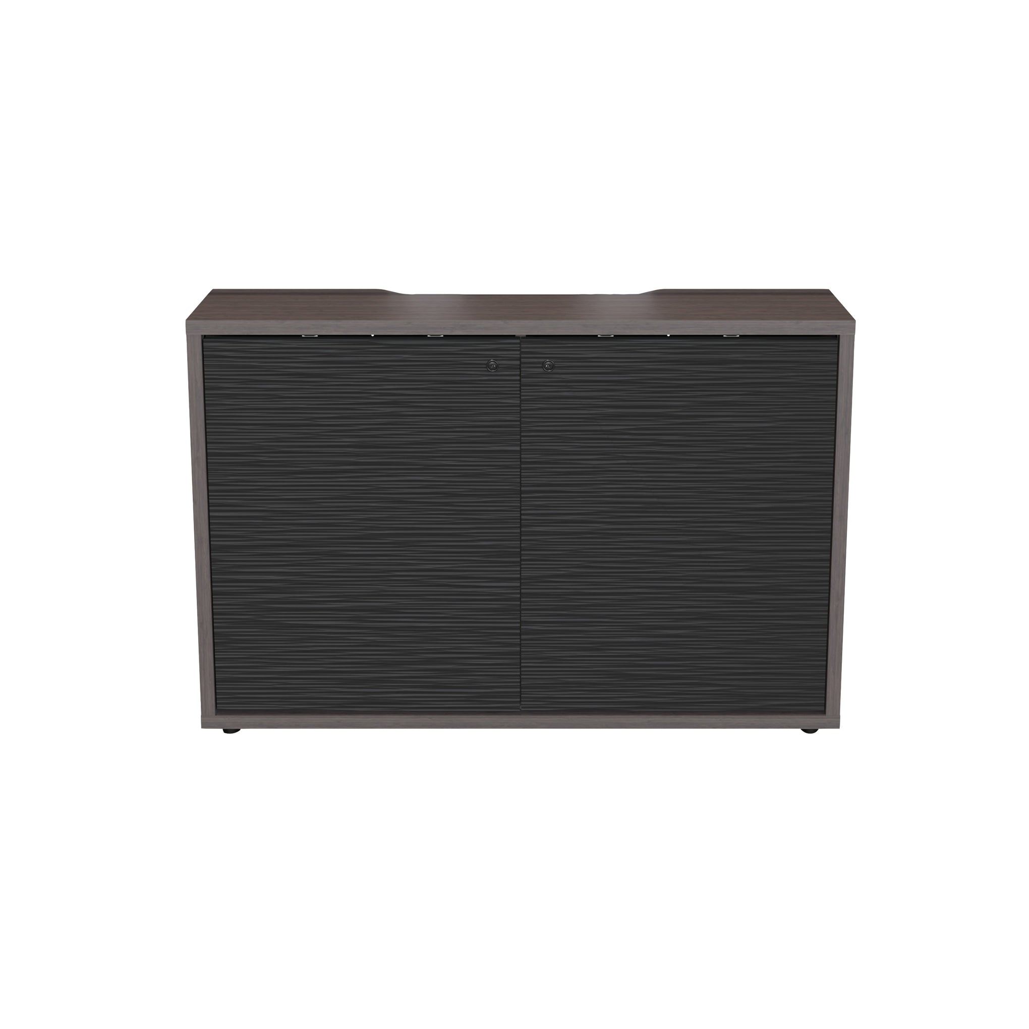 C3K2D1HA3D4ZPLBK - Middle Atlantic - C3 Series HPL Woodkit 2 Bay 32 Inches High Asian Night with Black Metalwave Doors