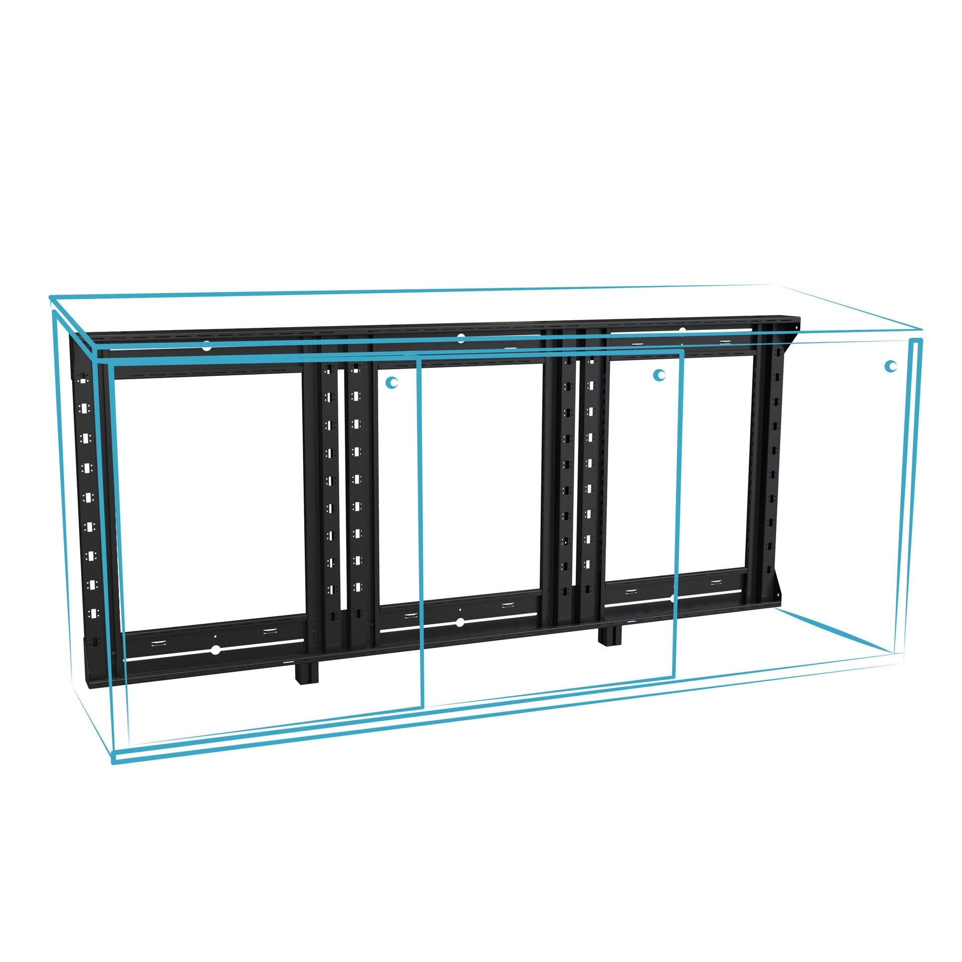 C3-WWHK1-24 - Middle Atlantic - C3 Series Credenza Woodworkers Kit 1 Bay 24 Inches High