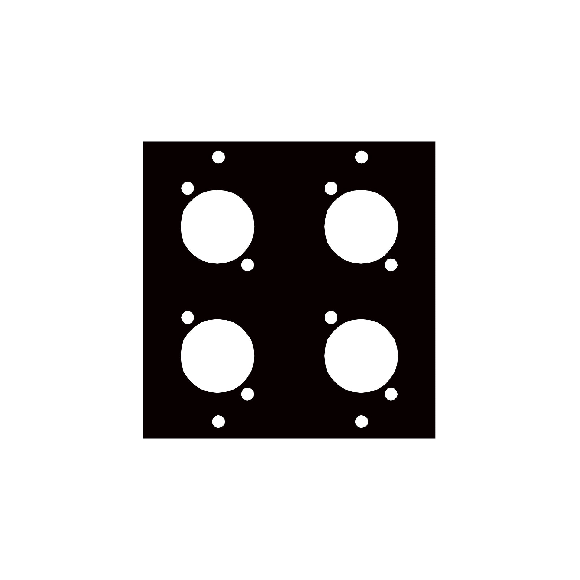 CANARE4 - Middle Atlantic - UCP Module with Four Canare Punchouts