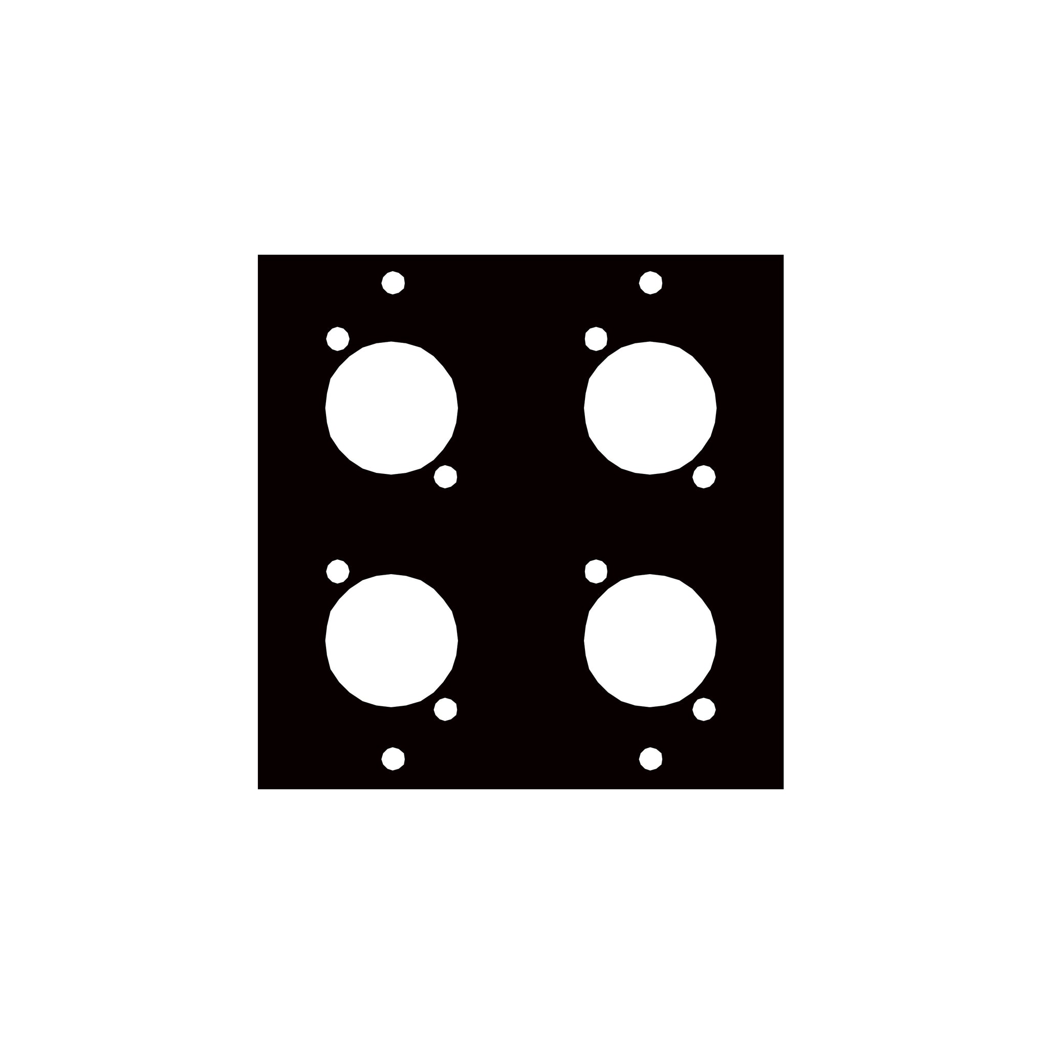 CANARE4 - Middle Atlantic - UCP Module with Four Canare Punchouts