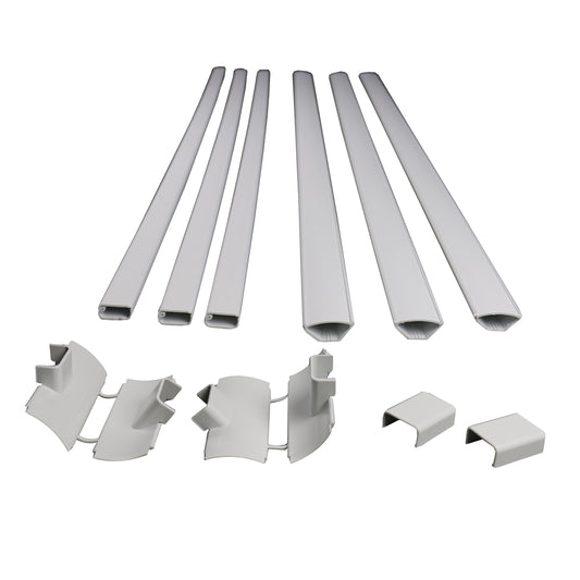 CCSHEK - Sanus - Sanus 12Piece 48in x 1in PVC White Home Theater Cabling Kit Holds up to 4 Cables