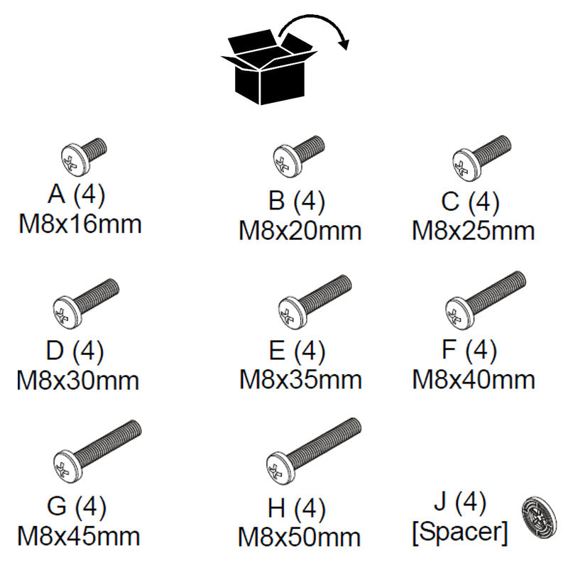 FHB5147 - Chief - Universal Flat Panel Mount Hardware kit