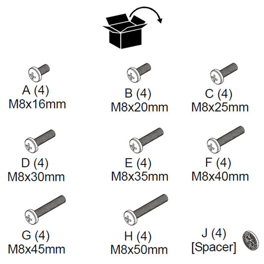 FHB5147 - Chief - Universal Flat Panel Mount Hardware kit