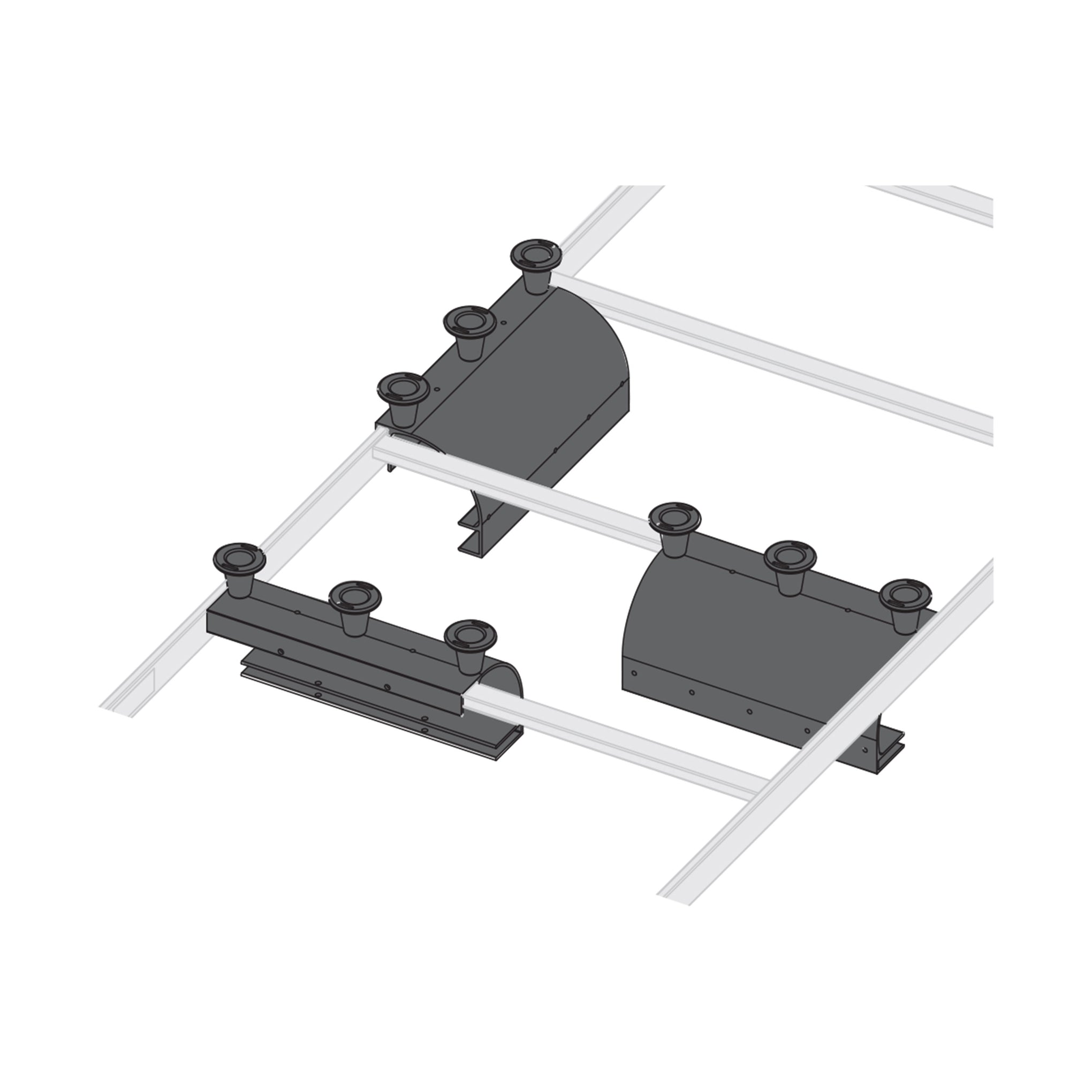CLH-ED8 - Middle Atlantic - Ladder End Drop with Spools 8 Inches Wide