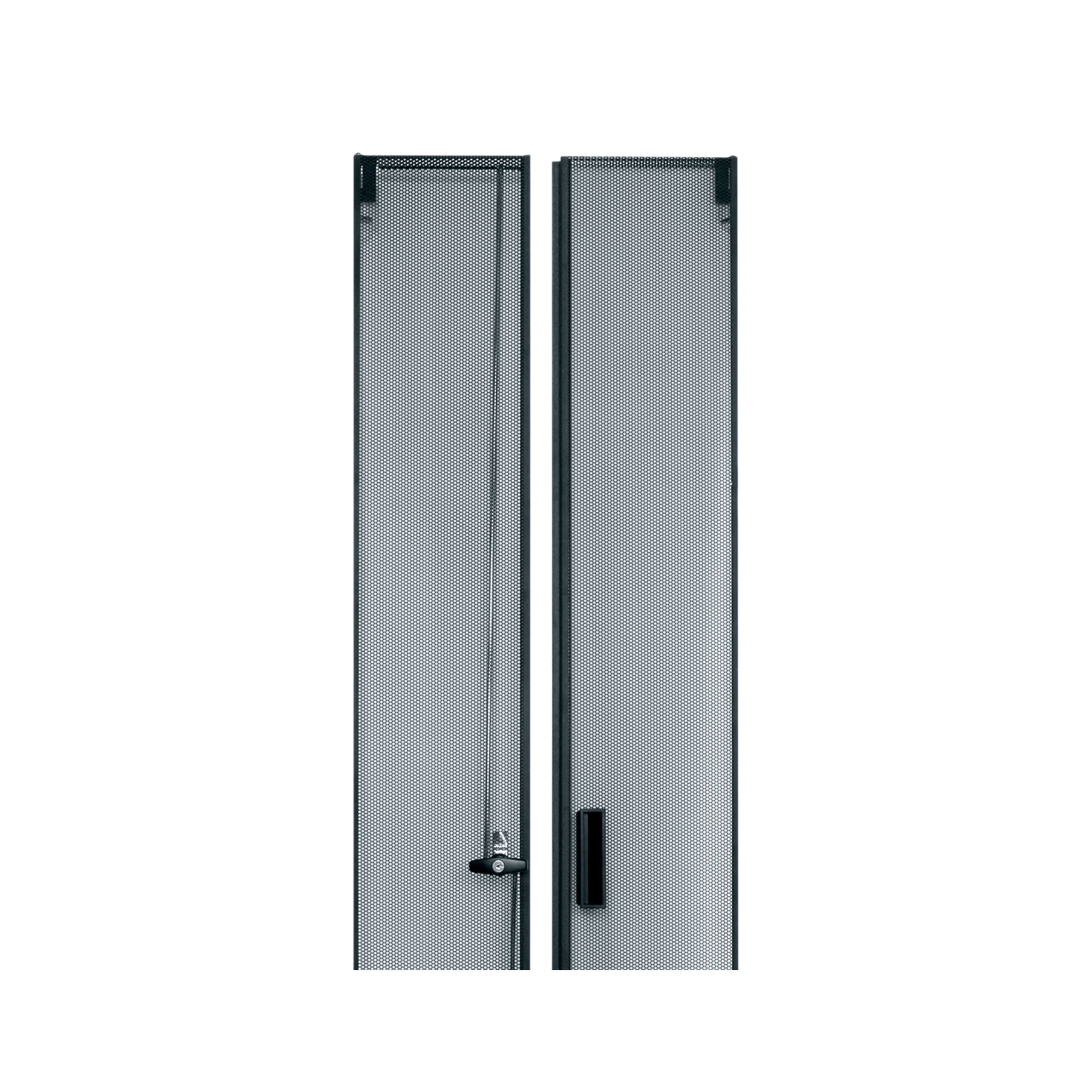CLVRD-WMRK-42LH - Middle Atlantic - 42 RU Split Vented Door for WMRK Racks with Handle Knockout