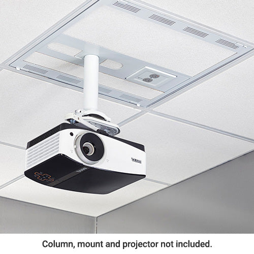 CMS492CP2 - Chief - 2 x 2 Above Suspended Ceiling Storage Box and column drop with 2Gang Filter Surge