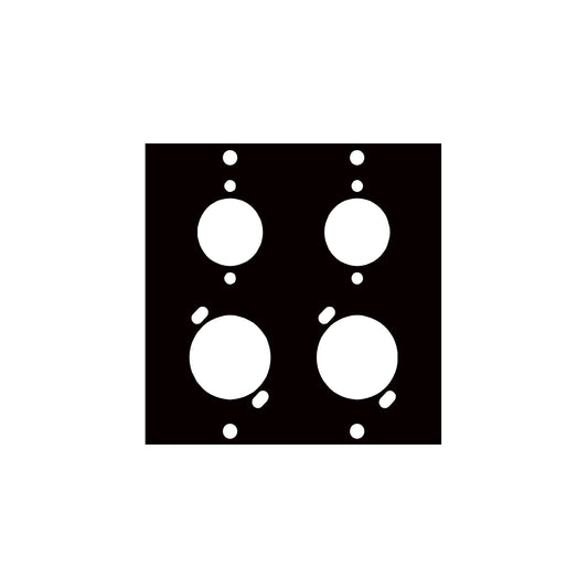 COMBO4 - Middle Atlantic - UCP Module with Four Mixed Gender XLR Punchouts