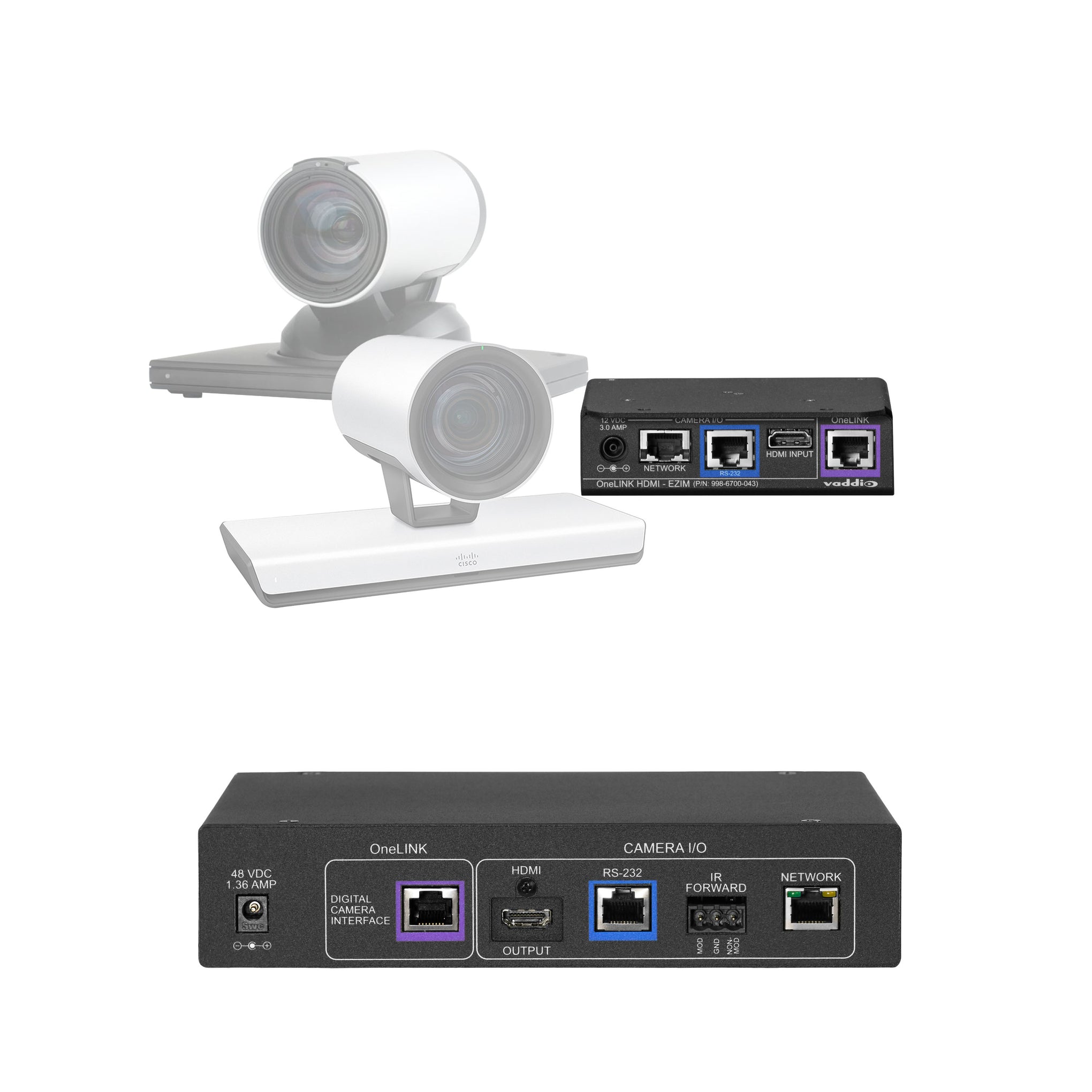 999-9560-000 - Vaddio - Cisco Codec Kit for OneLINK HDMI to Cisco Cameras