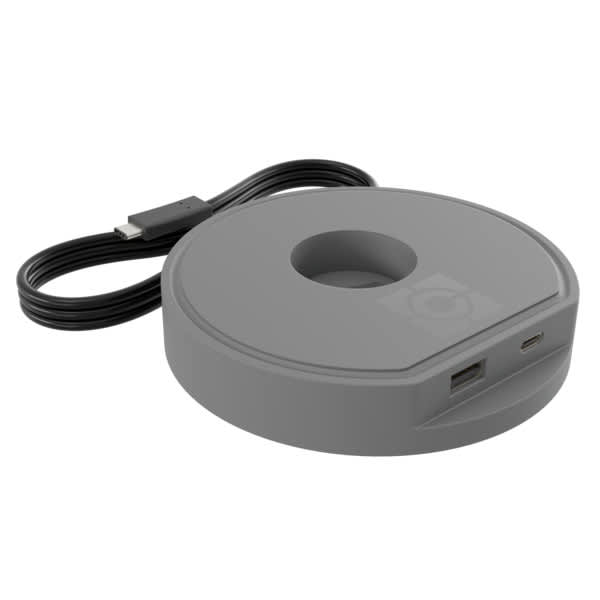 Koncīs D1US-NA USB Charging Hub for Koncīs DMA1S Monitor Arm, Silver